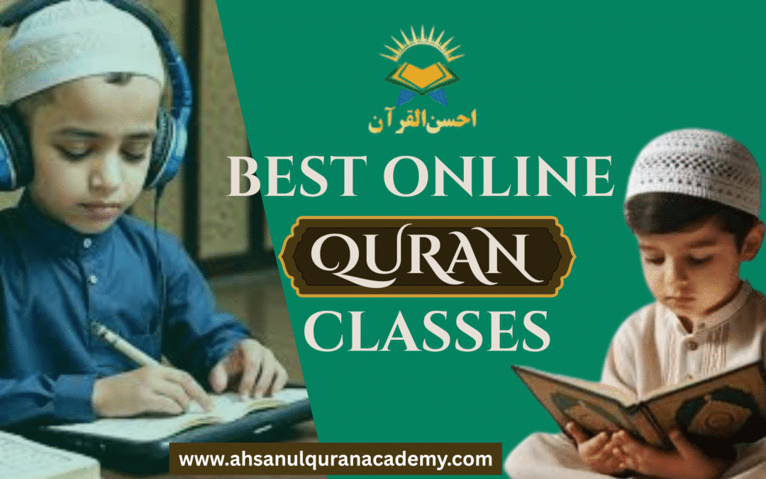 Muslim student learning Quran online through laptop in modern home – best online Quran academy in USA, UK, Canada, Australia, and Germany